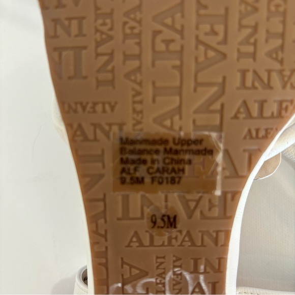 Alfani Hayyden Synthetic Thong Slingback Sandals White 9.5M Wedge Heal - Picture 7 of 7